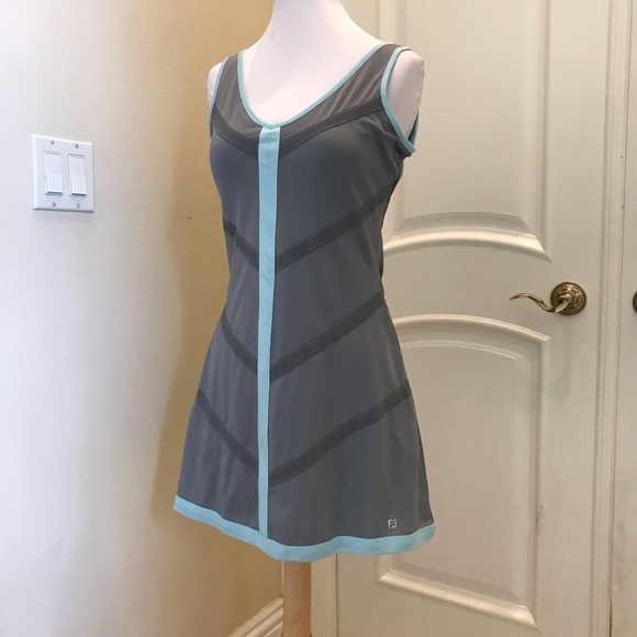 Fila  gray and aqua tennis dress - Picture 1 of 5
